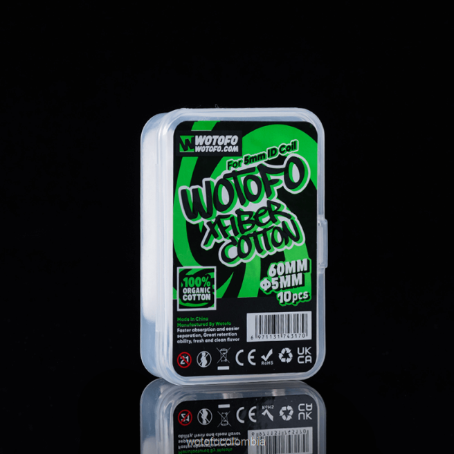 Wotofo Algodón xfiber para bobina de identificación 5 mm de espesor 10 piezas 6FJT348 - Wotofo Price