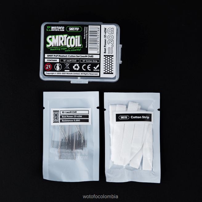 Wotofo SMRT conjunto de malla y algodón pnp frío nexmesh 6FJT317 - Wotofo Vape Review