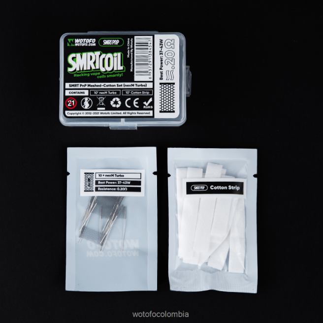 Wotofo SMRT conjunto de malla y algodón pnp frío nexmesh 6FJT317 - Wotofo Vape Review
