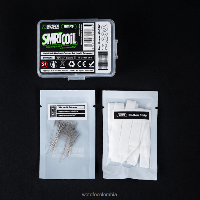 Wotofo SMRT conjunto de malla y algodón pnp frío nexmesh 6FJT317 - Wotofo Vape Review