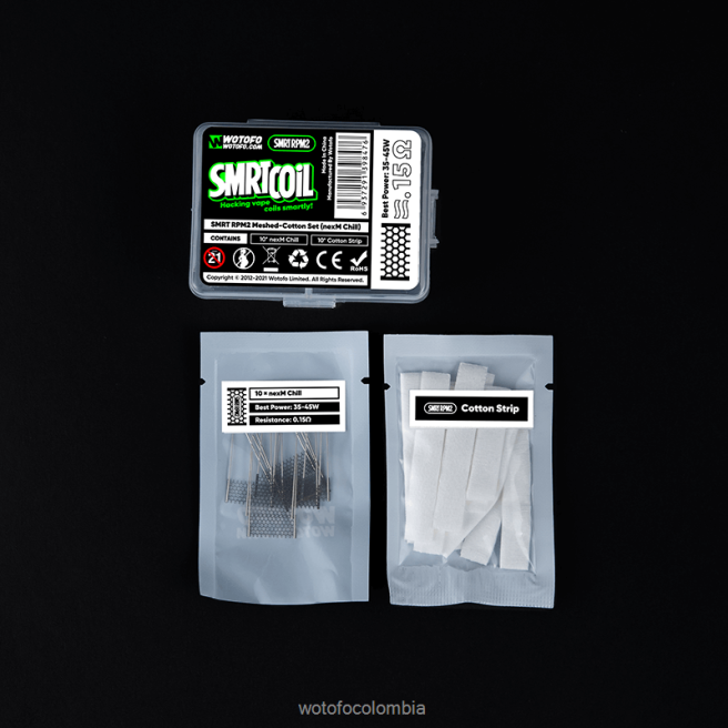 Wotofo SMRT conjunto rpm2 de malla y algodón turbo nexmesh 6FJT366 - Wotofo Puff