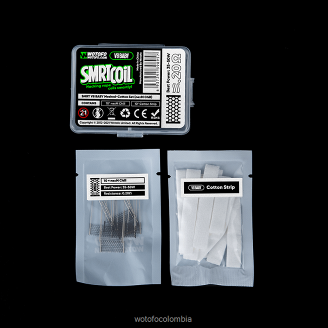 Wotofo SMRT conjunto v8 baby de malla y algodón turbo nexmesh 6FJT368 - Wotofo Price